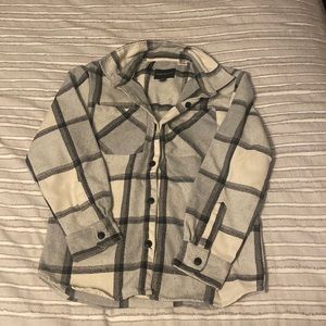 Girls Silver Brand Shacket